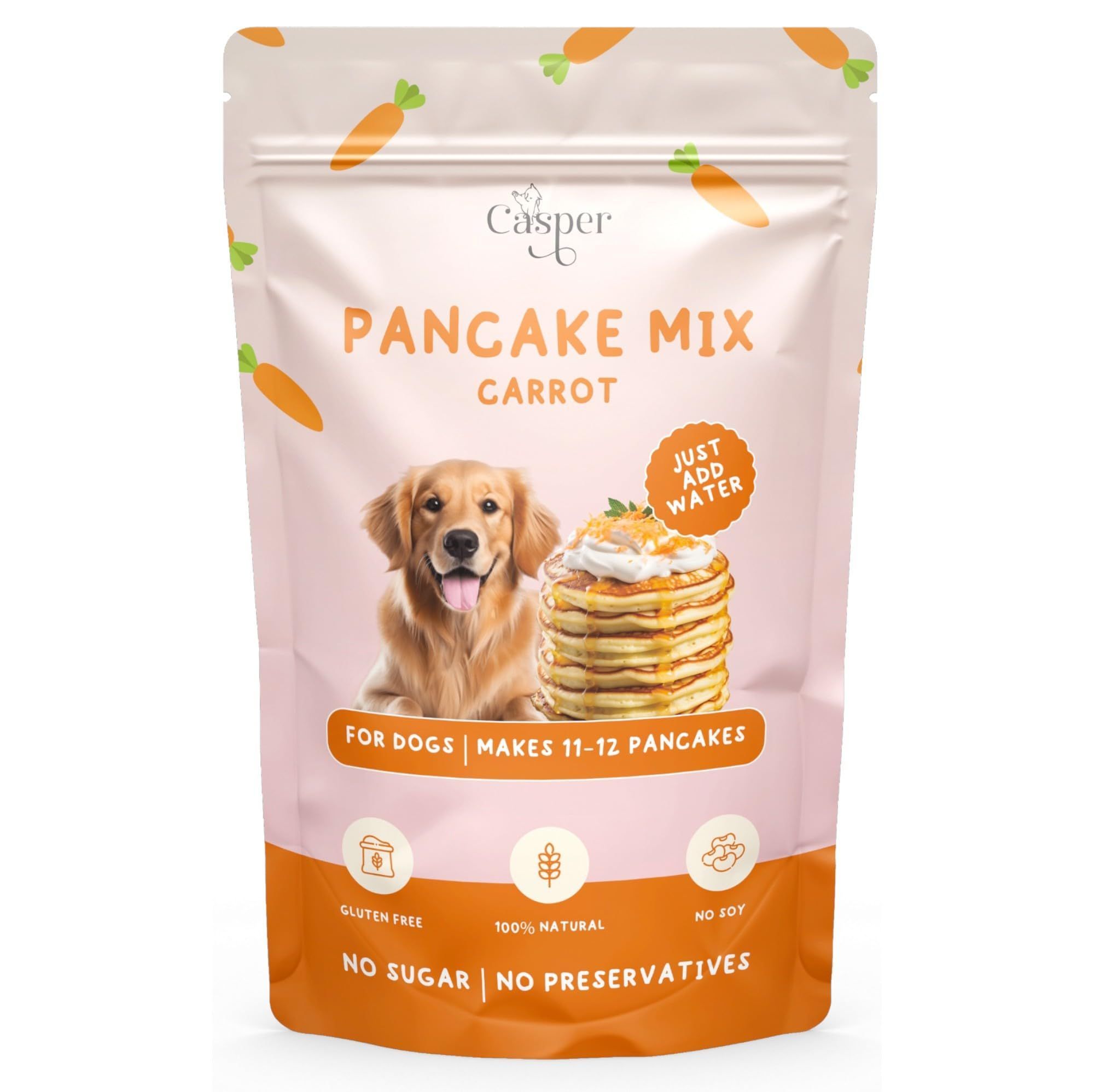 CatCasper Pancake Mix for Dogs | Dog Treats Carrot