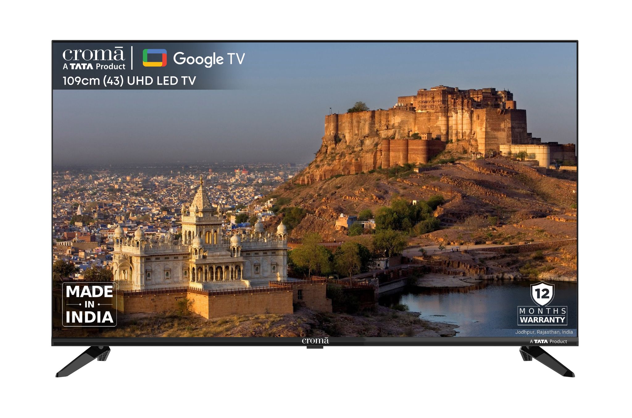 Croma 43 inch 4K Ultra HD LED Google TV with Dolby Audio (2024 model)