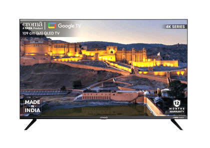 Croma 43 inch QLED 4K Ultra HD Google TV with Dolby Audio (2024 model)