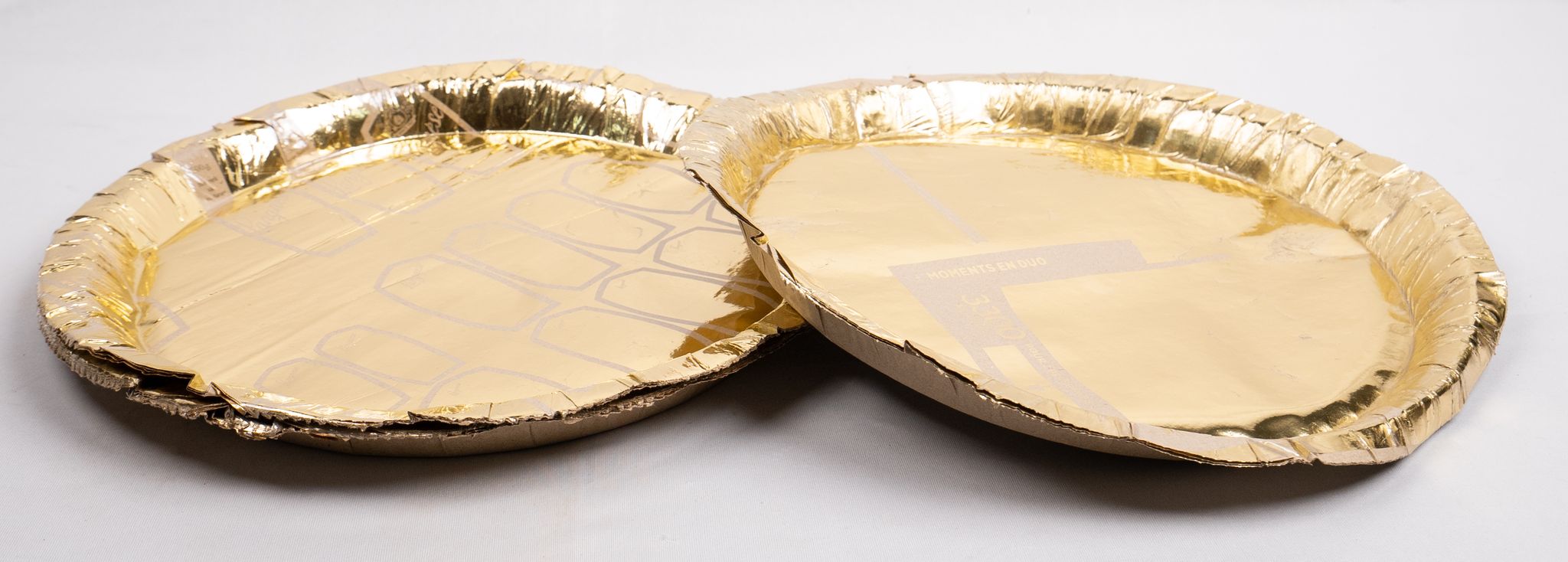  Gold Foil Paper Plates - 100% Compostable Disposable Plates - 9 Inch Plates - 25 Pack