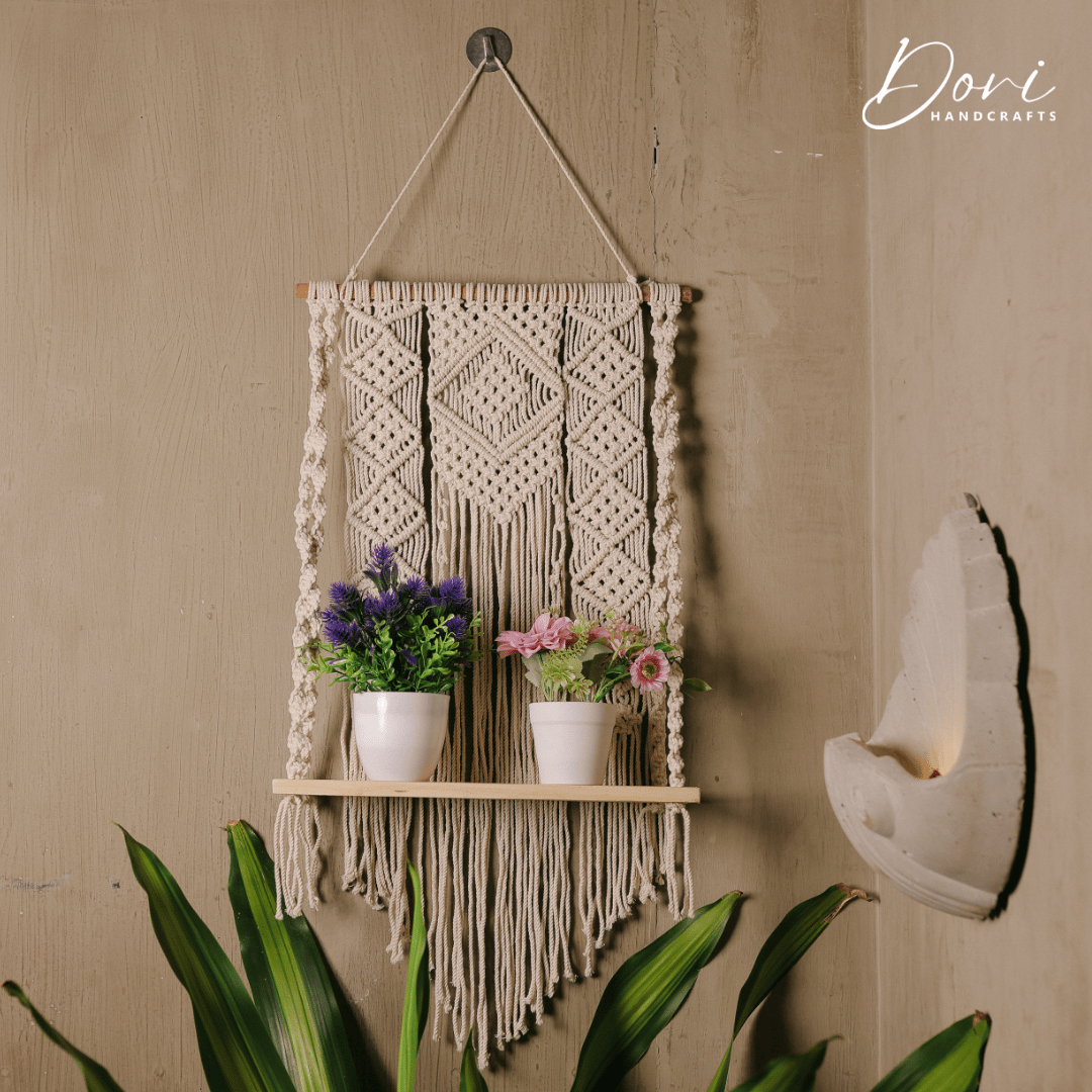 Macrame Wall Hanging Shelf