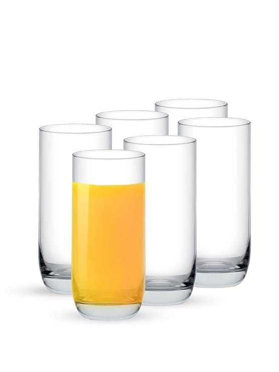 Ocean Top Drink Glass Set, 375ml, Set of 6, Transparent