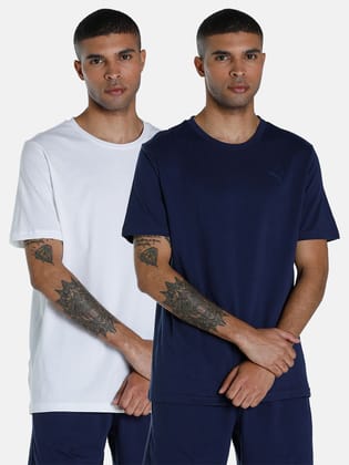 Puma Men's Crew-Neck Lounge T-Shirts - Pack of 2