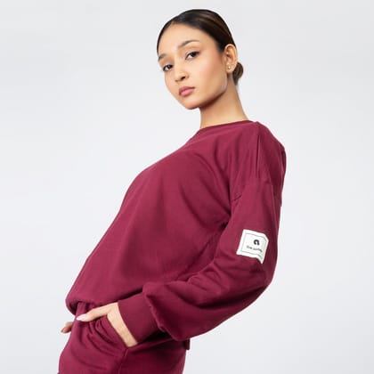 Get Cosy Sweatshirt - Burgundy Maroon