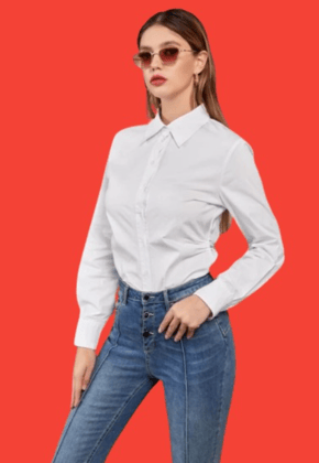 Women’s Classic Black Button-Down Shirt – Timeless Elegance