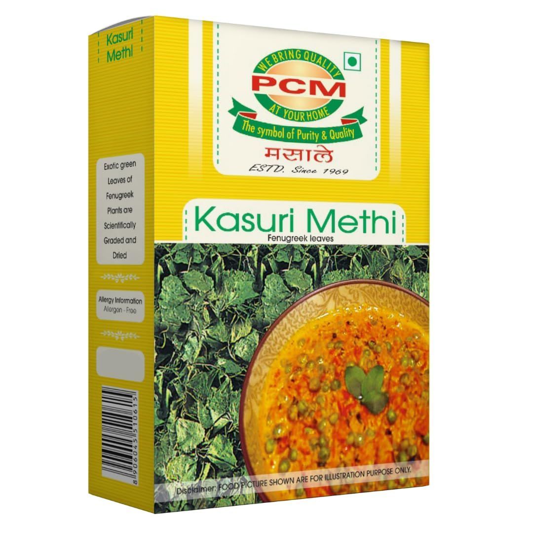 PCM Kasuri Methi (Dried Fenugreek Leaves) - 100g/500g - Enhances Flavor and Aroma