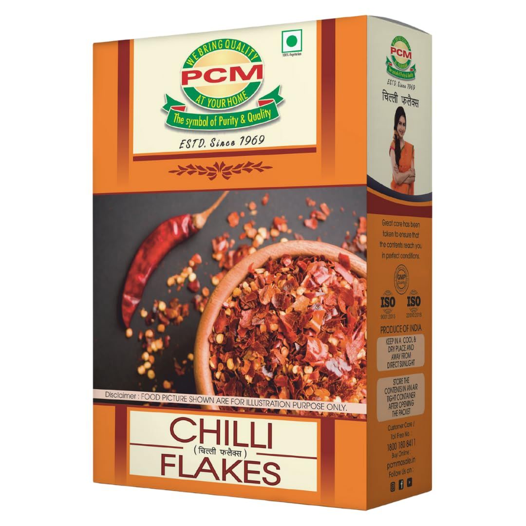 PCM Chilli Flakes - 500g - Perfect for Pizza, Pasta, and Seasoning