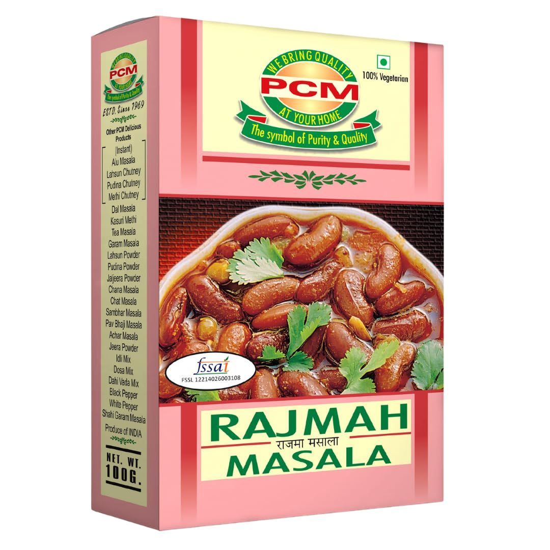 PCM Rajma Masala 100g - Unleash the Authentic Flavors of Rajma Curry, Mixed Dal, Dal Makhni Masala and more