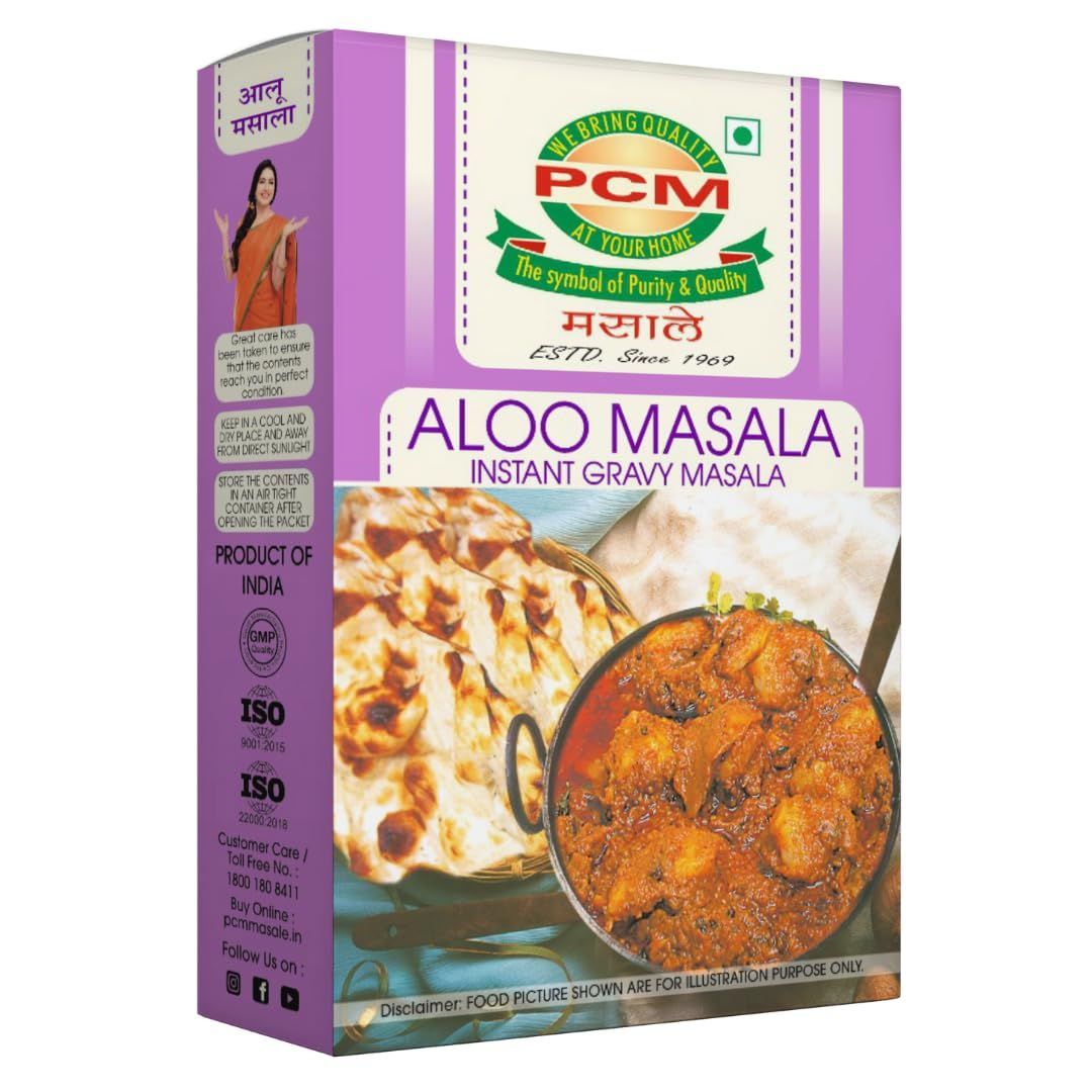 PCM Aloo Masala - 100g and 500g - Authentic Flavor for Aloo Bhaji, Aloo Gobi, and Dum Aloo