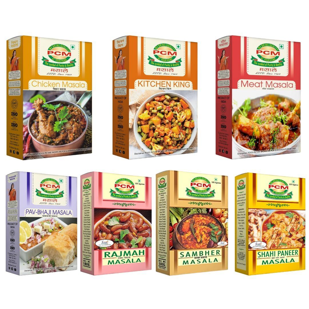 PCM Combo Pack of 7 Ready Masalas & Curry Powders