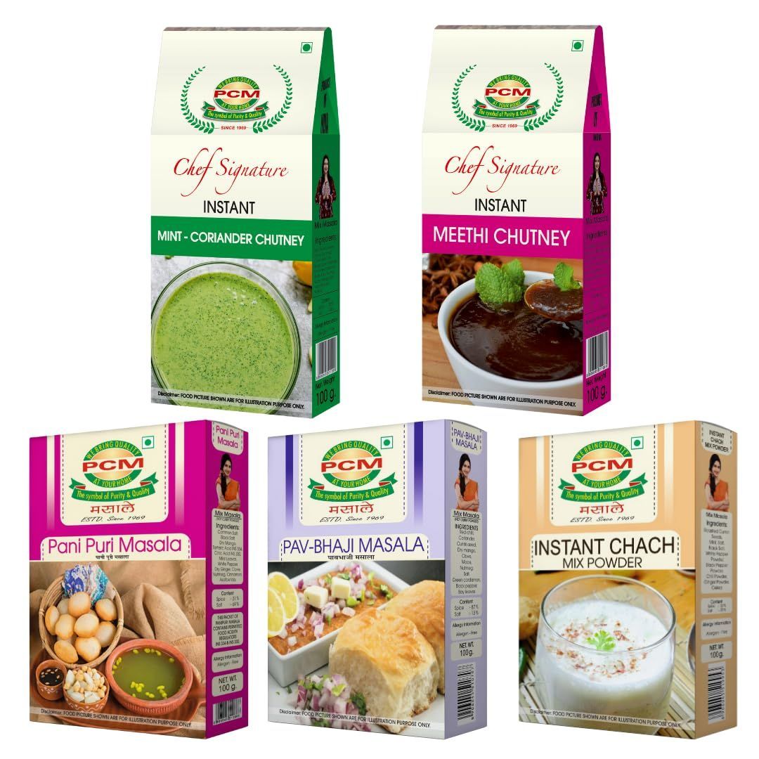 PCM Combo Pack of 5 Ready Masalas & Curry Powders