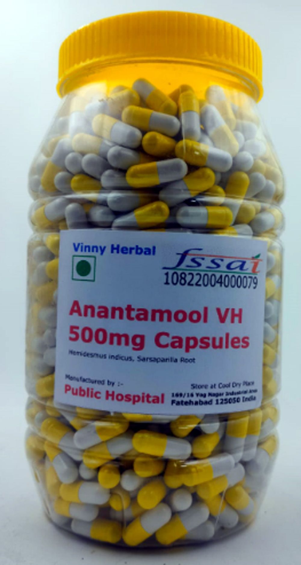 Anantamool VH Herbal Supplement 500mg Capsules