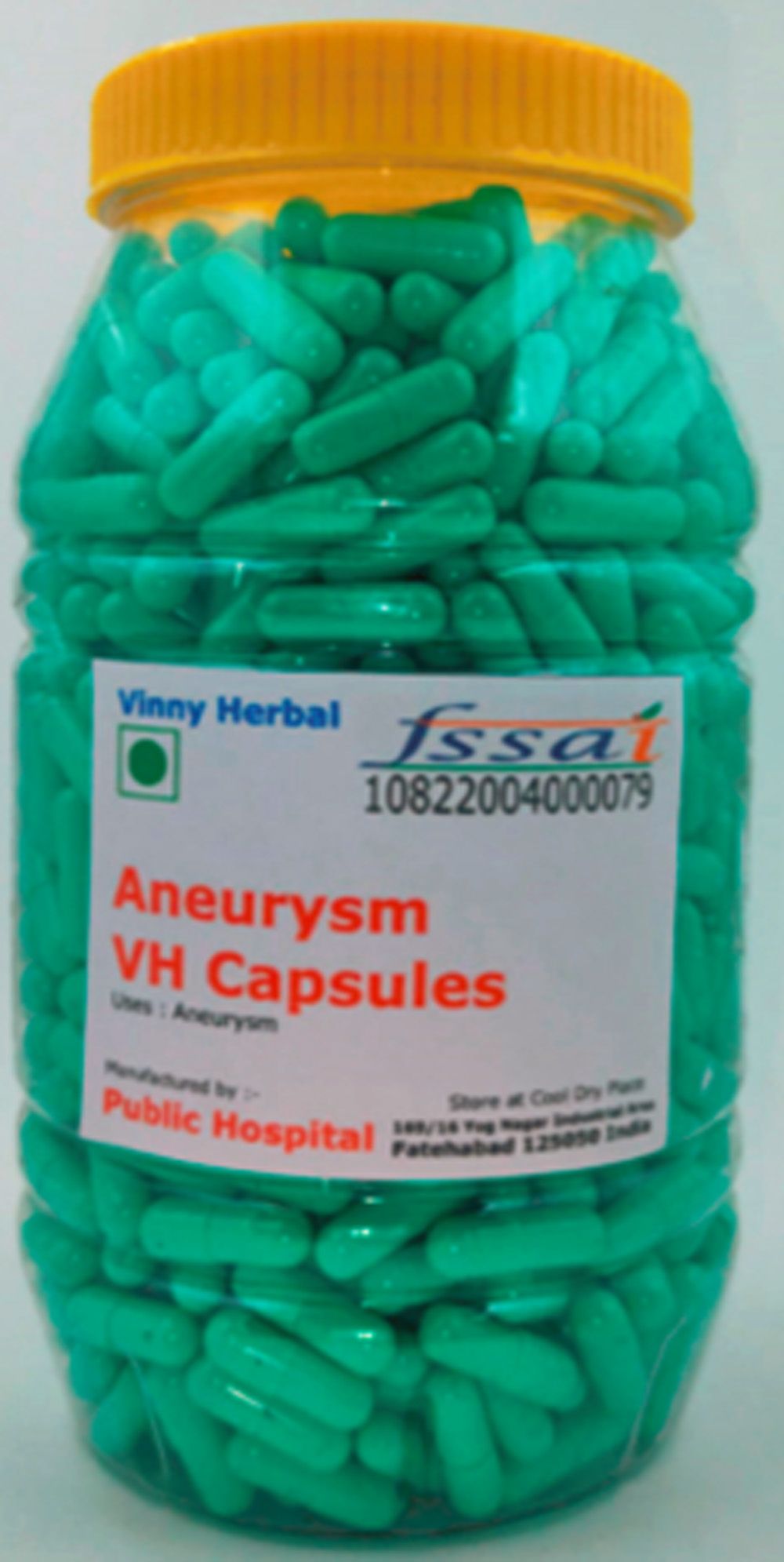 Aneurysm VH Herbal Supplement Capsules 600 Caps Jar