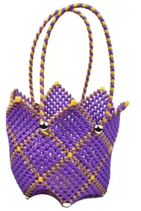  Purple and Yellow Handbag