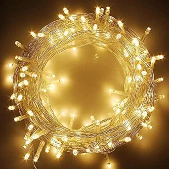  100 LED Warm White String Lights, 33ft Long, Waterproof, Plug-in, UL Listed for Indoor and Outdoor Use