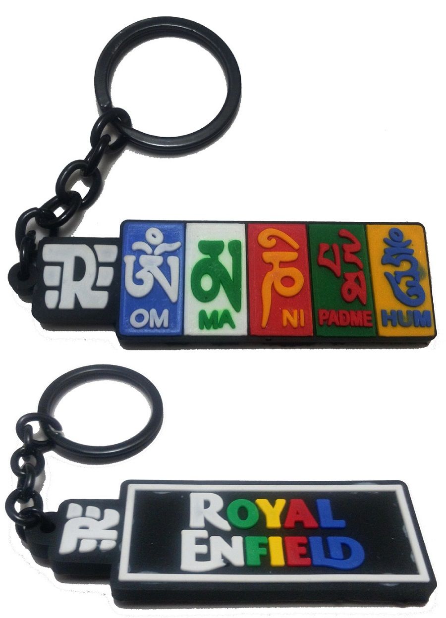 KD COLLECTIONS Tibet Ladakh Flag Bike Rubber Keychain Combo Compatible With Royal RE Bullet Classic Bike & Cars – Multicolor – Pack Of 2 Keychains