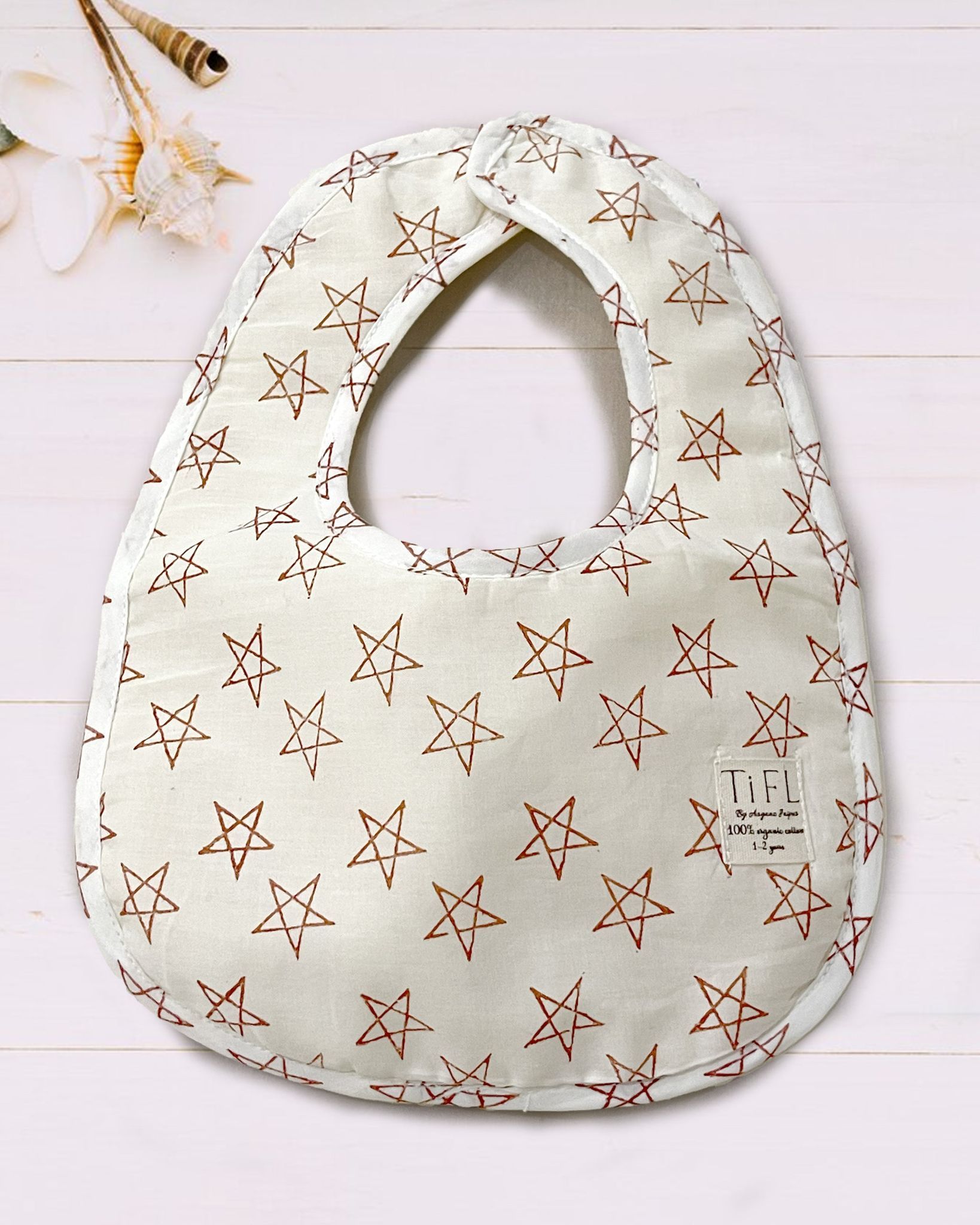 Organic Cotton Bibs in Starry Night by Aagaaz Jaipur