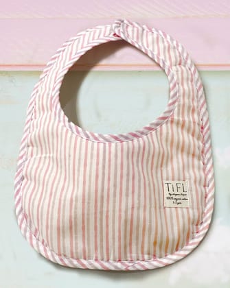 Organic Cotton Bibs in Striped Design by Aagaaz Jaipur