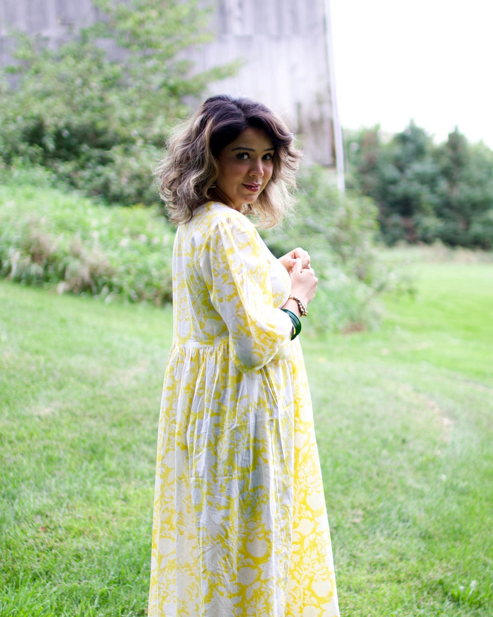 Sunshine Yellow Organic Cotton Casual dress by Aagaaz Jaipur