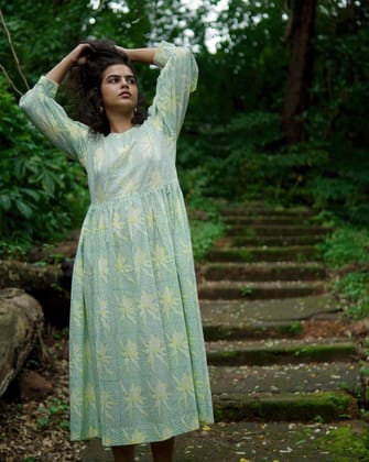 Mellow Yellow Organic Cotton Modern dress by Aagaaz Jaipur