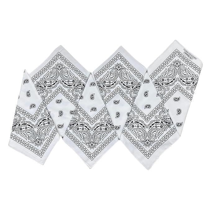 Royal Mart White Men & Women Printed Bandana (Pack of 3)