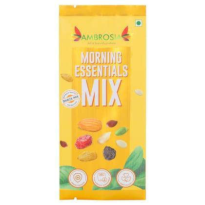 Ambrosia Morning TrailMix Mini Packs - 40g | Nutritious Blend of Nuts, Seeds & Dried Fruits | Pack of 5