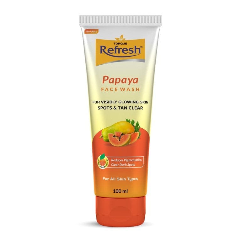 Torque Refresh Papaya Face Wash | For Visibly Glowing Skin | Spots & Tan Clear Facewash