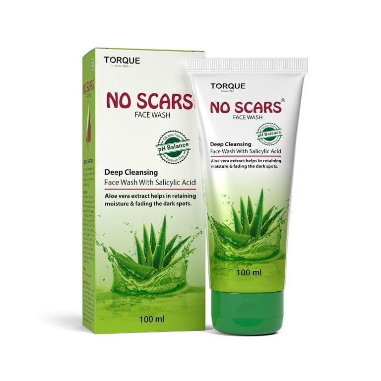 No Scars Aloevera Face Wash For Deep Cleansing | Clear Skin, Reduce Acne, Scars For Acne Prone Skin – Men & Women 100ml