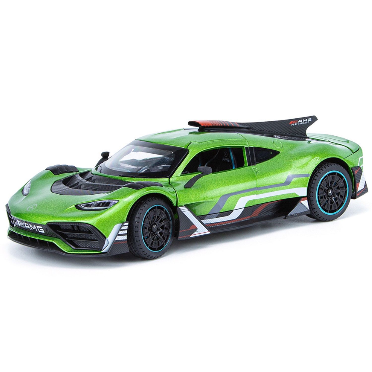 KTRS ENTERPRISE 1:24 Alloy Metal Pull Back Die-cast Car Model Car Pull Back car Super car with Openable Doors with Sound and Light Doors  Light Music Boys Toys for Kids (Mercedes Benz AMG)