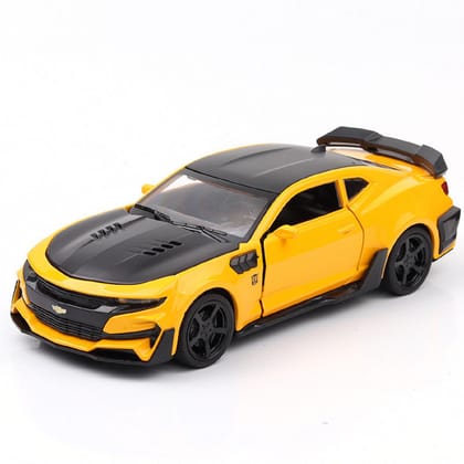 KTRS ENTERPRISE 1:24 Alloy Metal Pull Back Die-cast Car Model Car Pull Back car Super car with Openable Doors with Sound and Light Doors & Light Music Boys Toys  Kids (Bumblebee  Boxeds)