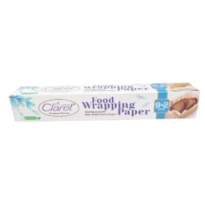 Claret 9+2 Mtr Food Wrapping Parchment Butter Paper Wrap - Ideal for Burgers, Sandwiches, Rolls, French Fries, Roti, Cakes and More