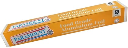 9 MTR Aluminium Foil for Food Packing - Keeps Food Warm, Fresh & Hygienic, Durable & Safe for Wrapping, 1 Pack (Yellow Color)