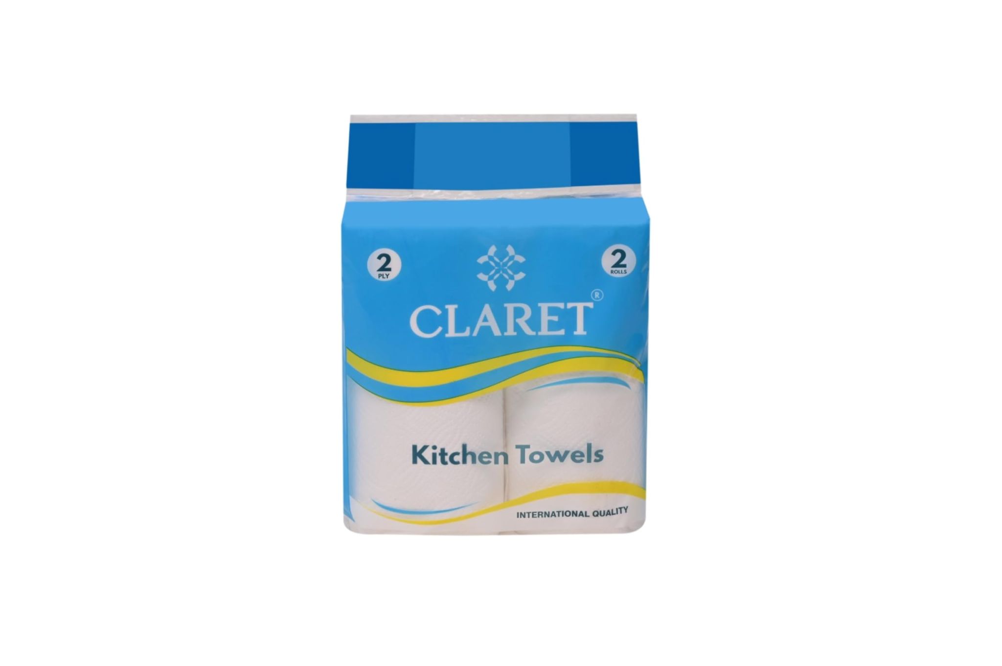 "CLARET 2-in-1 Soft & Natural Kitchen Tissue Rolls | 2-Ply, 60 N Pulls per Roll, 20x20cm | Highly Absorbent Kitchen Towels for Versatile Use (NEW)"