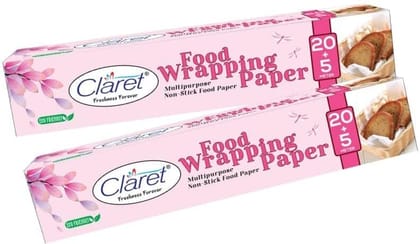 CL 20+5 M Printed Food Wrapping Butter Paper Roll food fresh and hygienic 2pk