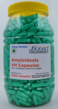 Amyloidosis VH Herbal Supplement Capsules 600 Caps Jar