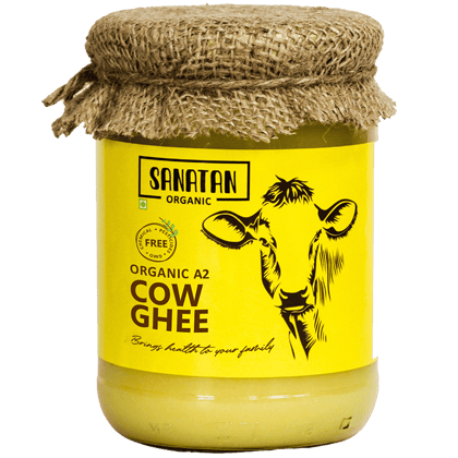 Sanatan Organic A2 Certified Organic Pure Desi Cow Ghee - 500 ml