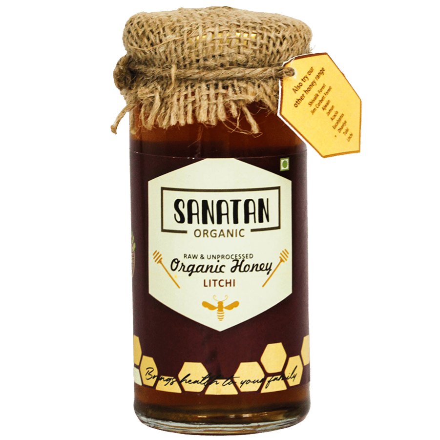 Sanatan Organic Monoflora Litchi honey- 275 gms