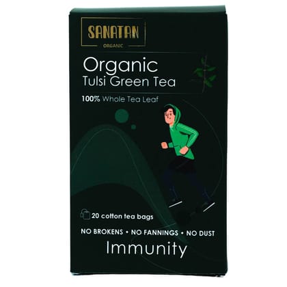 Sanatan Organic Tulsi Immunity Green Tea- 20 sachets