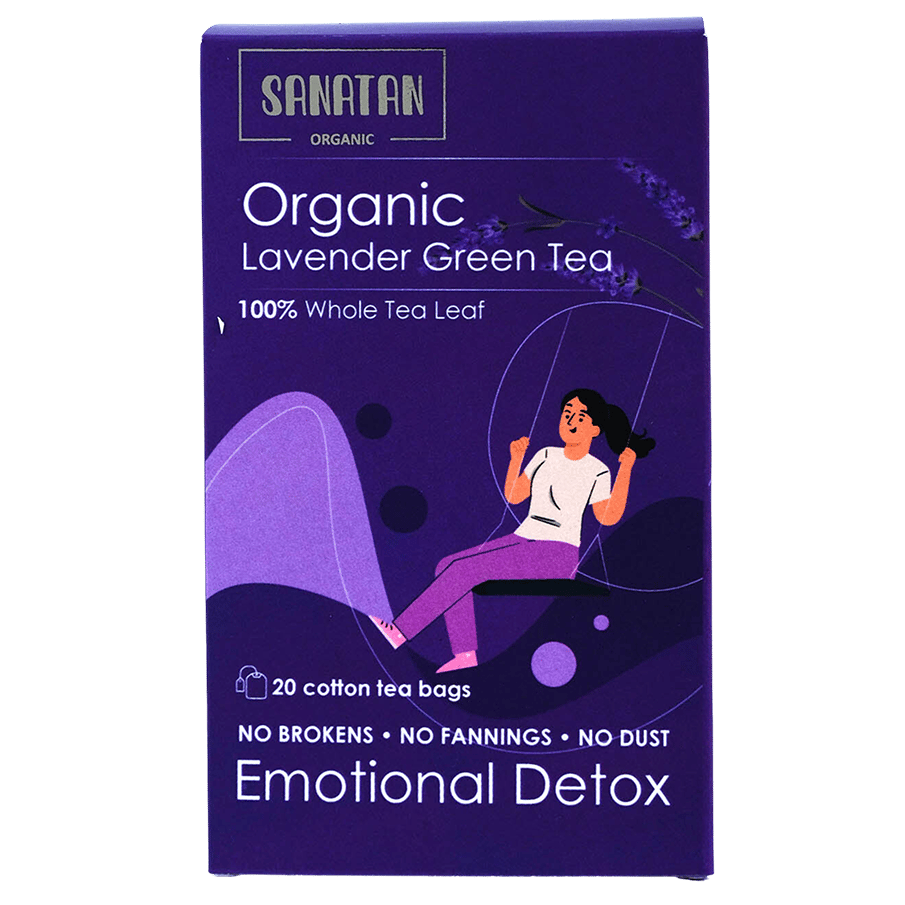 Sanatan Organic Lavender Emotional Detox  Green tea- 20 sachets