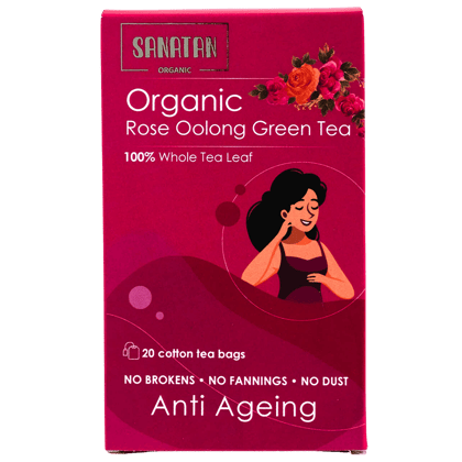 Sanatan Organic Rose Oolong Anti Ageing tea.- 20 sachets