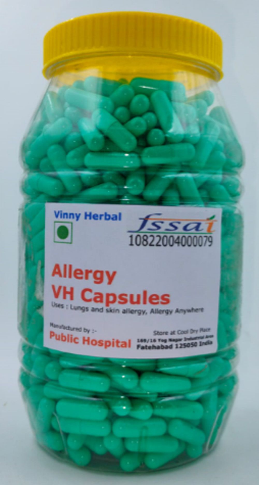 Allergy VH Herbal Supplement Capsules 600 Caps Jar