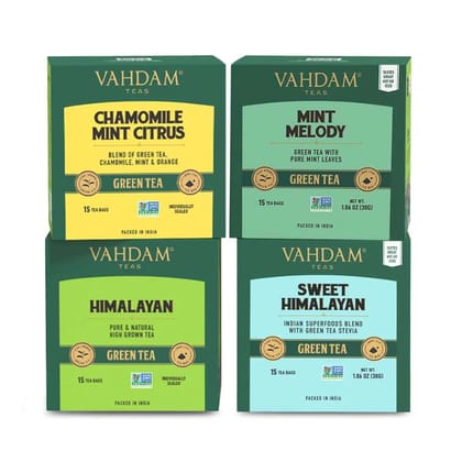 Green Tea Kit | 4 Variants, 60 Tea Bags