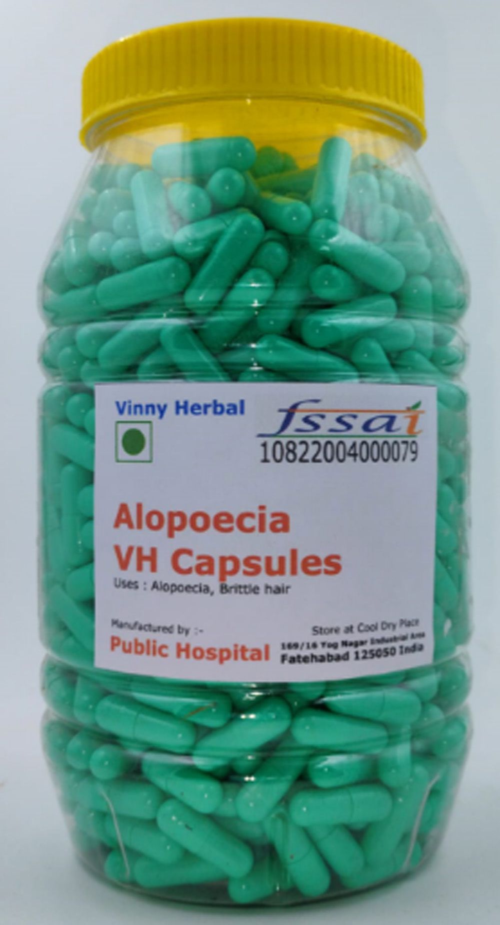 Alopoecia VH Herbal Supplement Capsules 600 Caps Jar