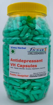 Antidepressant VH Herbal Supplement Capsules 600 Caps Jar