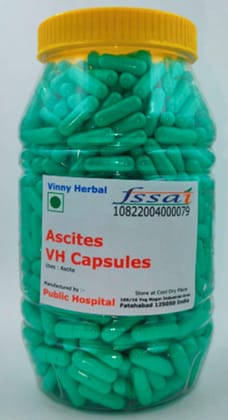 Ascites VH Herbal Supplement Capsules 600 Caps Jar