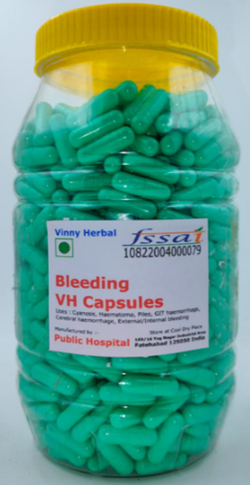 Bleeding VH Herbal Supplement Capsules 600 Caps Jar