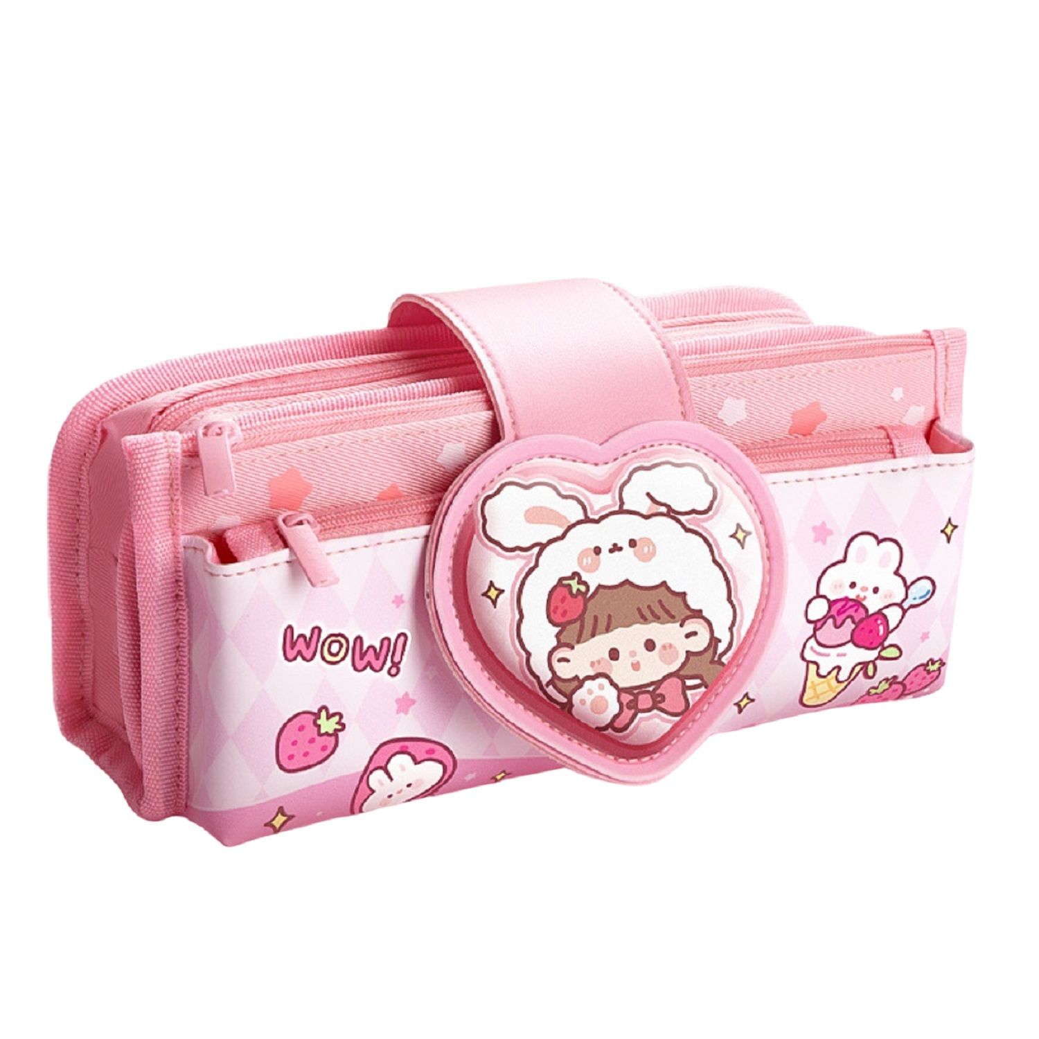 KTRS Enterprise Cartoon Pencil Case Girls Large Capacity Cute Pencil Case Pouch EVA 3D Pencil Box