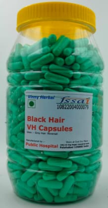 Black Hair VH Herbal Supplement Capsules 600 Caps Jar