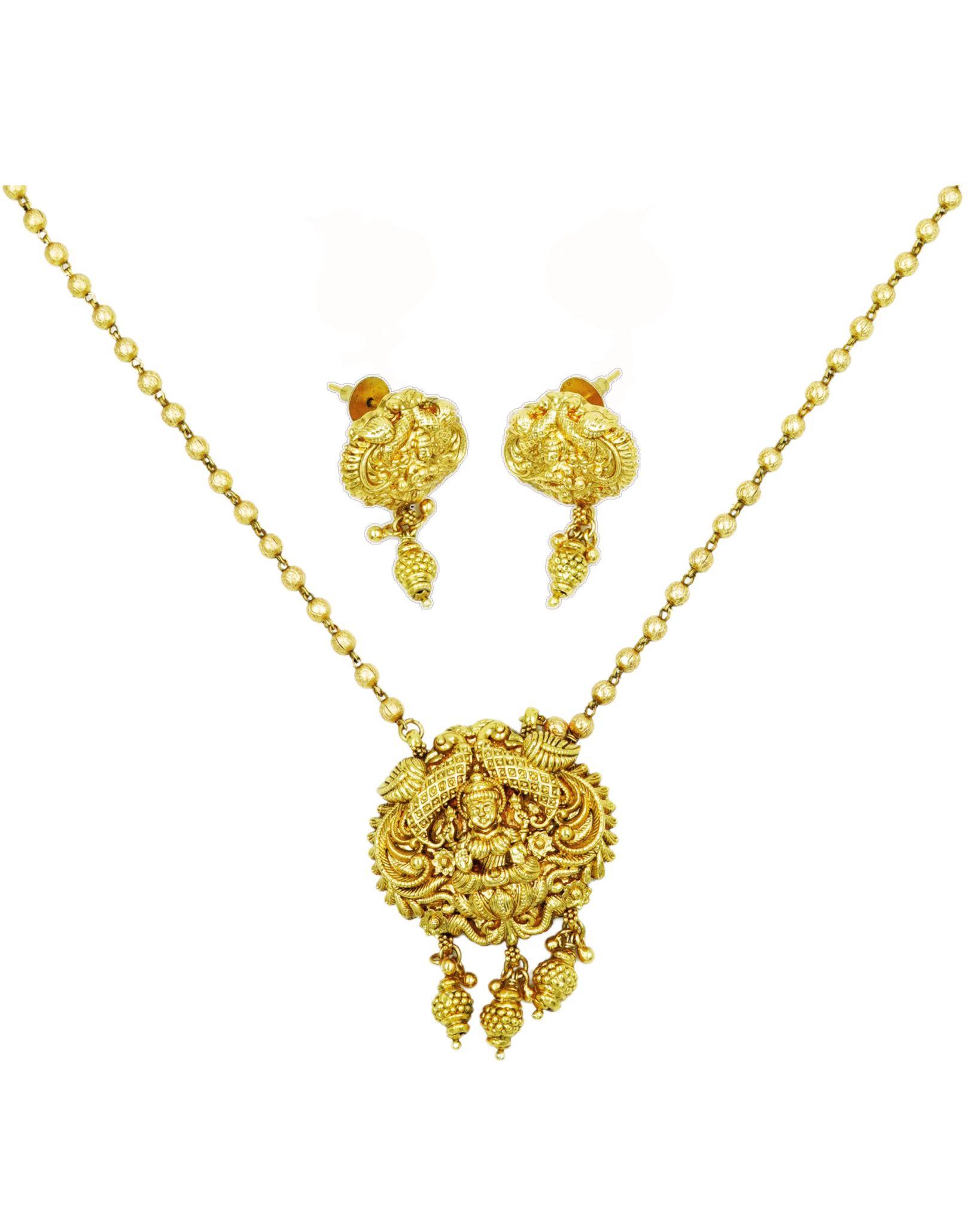  "Stunning Antique Gold Plated Traditional Indian Necklace Set with Earrings for Women"