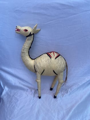  Handcrafted Straw Camel Figurine - Unique Home Decor and Gift Item